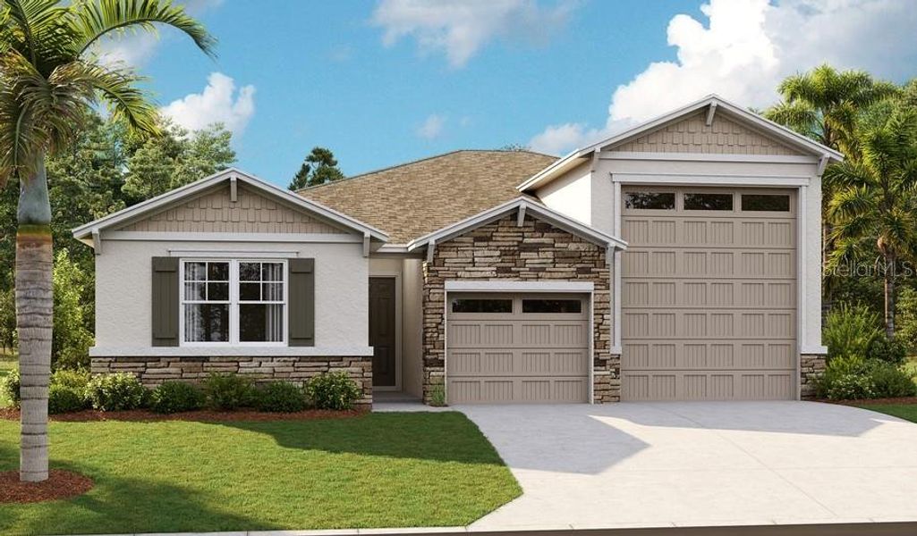 Front exterior of a new home in , Tavares, FL, highlighting curb appeal (Image 1). Front exterior of a new home in , Tavares, FL, highlighting curb appeal (Image 1).