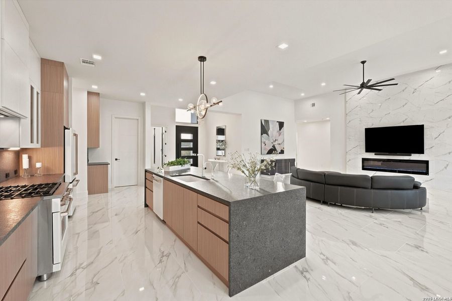 Furnished interior view inside a new home in , San Antonio (Image 63).