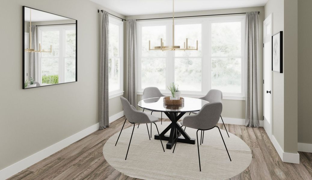 Representative furnished interior of a home built from the Finley by Fischer Homes in Twin Lakes, Hoschton (Image 7).