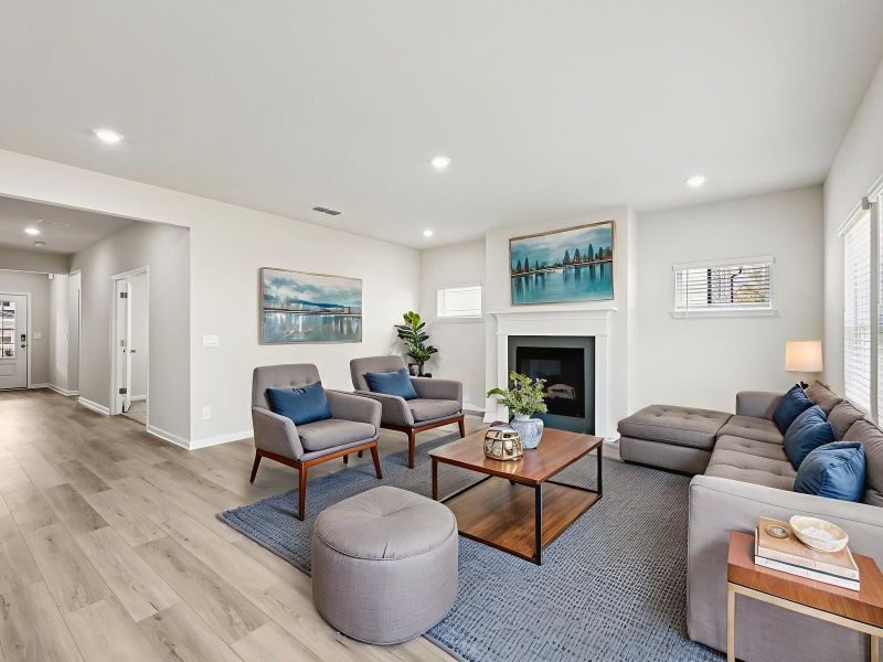 Furnished interior view inside a new home in Creekside at Oxford Park, Fairburn (Image 4).
