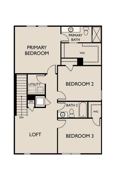 2D floor plan layout of this home in Watson Hill, Summerville, SC (Image 3).