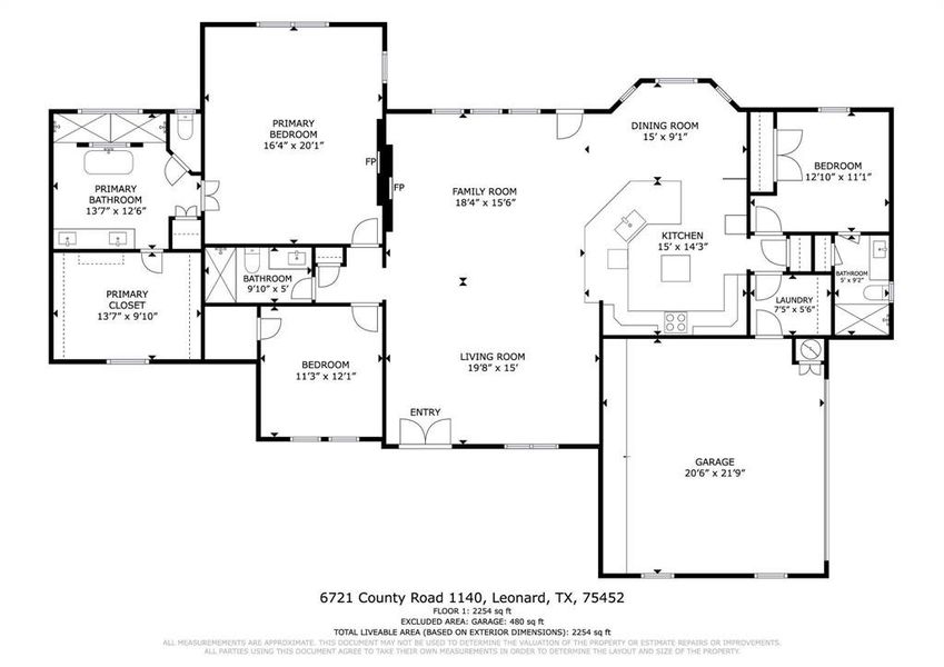 2D floor plan layout of this home in , Leonard, TX (Image 4).