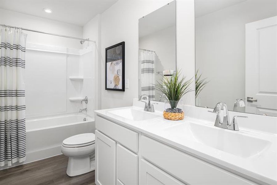 Representative furnished interior of a home built from the Hazel with Finished Basement by Ryan Homes in Quails Run, Wellford (Image 20).