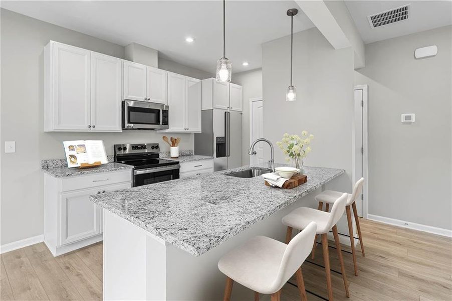 Furnished interior view inside a new home in Villas at Gold Creek, Dawsonville (Image 10).