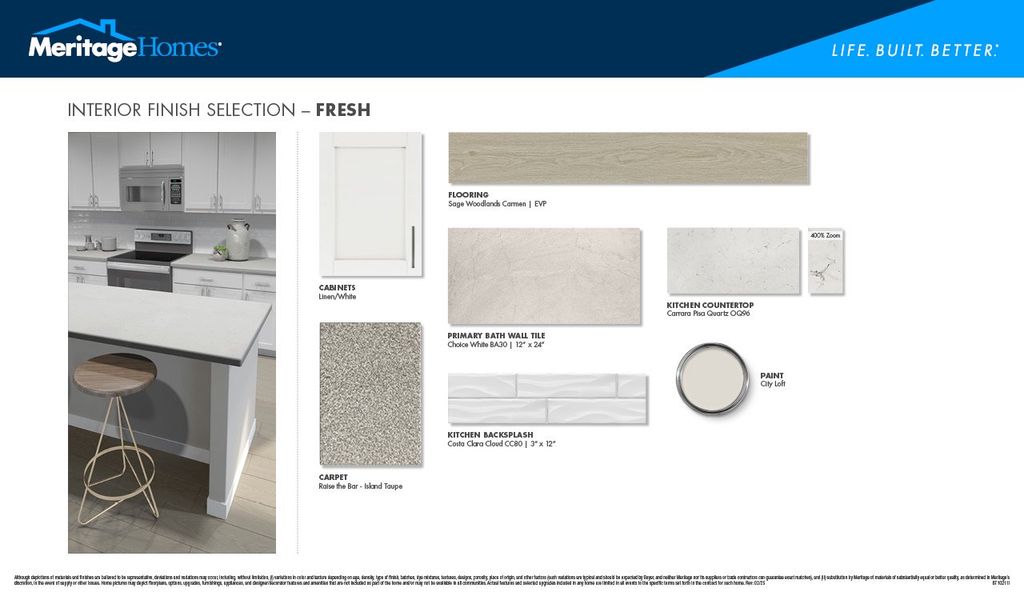 Sample of building materials used in homes in Cadence Meadows Townes, Zebulon (Image 24).