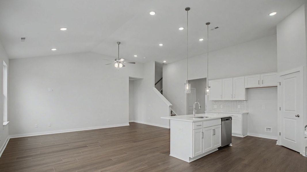 Furnished interior view inside a new home in Cottages of Bearwood, Mount Pleasant (Image 9). Furnished interior view inside a new home in Cottages of Bearwood, Mount Pleasant (Image 9).