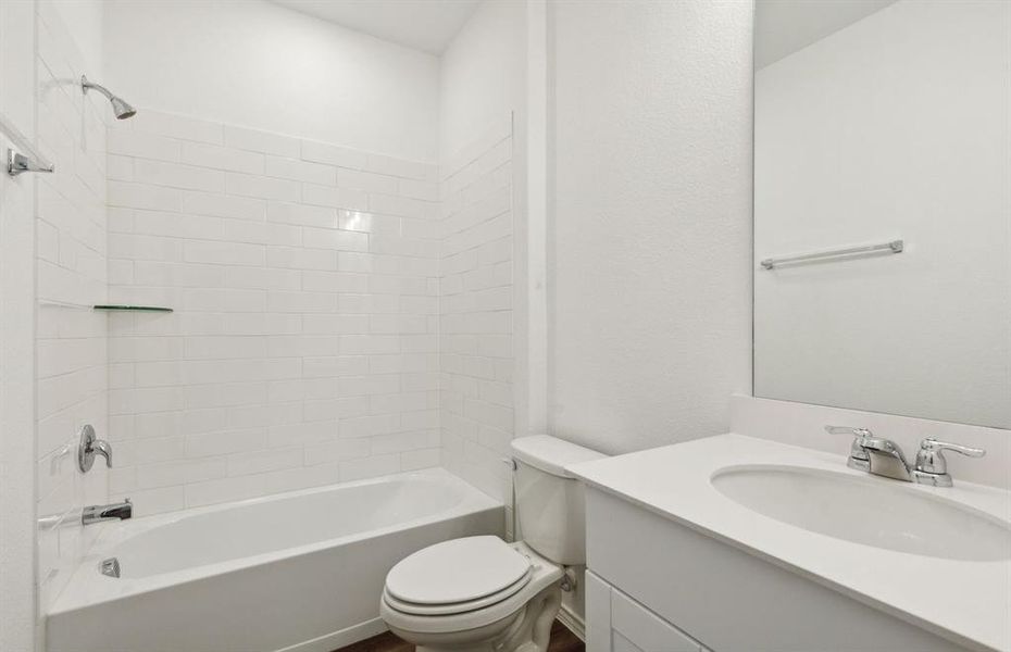 Spacious secondary bathroom *real home pictured