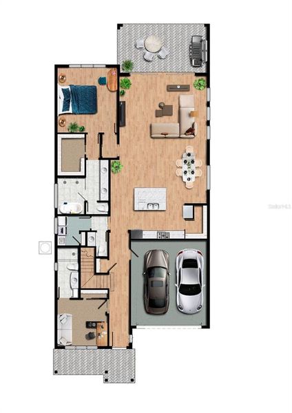 2D floor plan layout of this home in , Orlando, FL (Image 3).