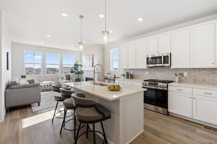 Furnished interior view inside a new home in The Legacy Collection at Talon Pointe, Thornton (Image 12).