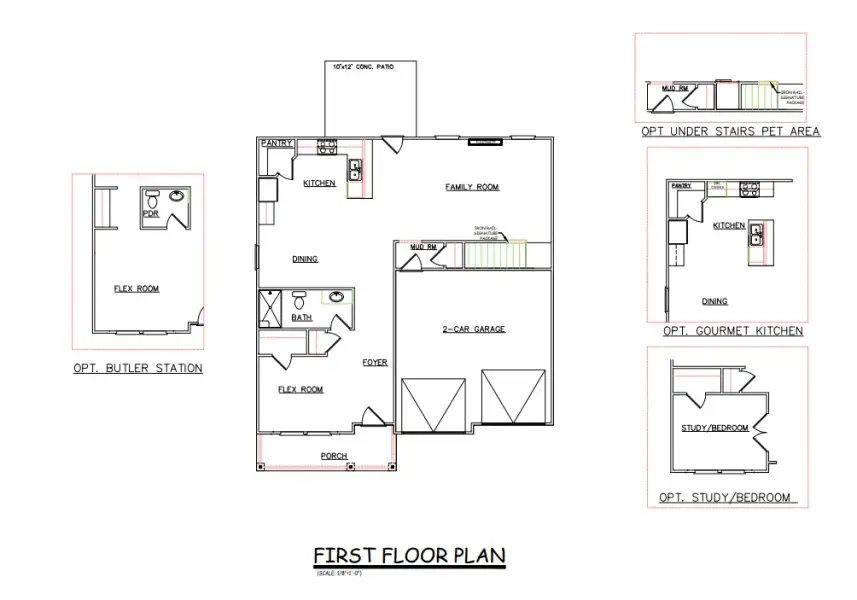 2D floor plan layout for the Hemingway - 21060 by Dream Finders Homes in Millstone Manor, Conyers, GA (Image 2). 2D floor plan layout for the Hemingway - 21060 by Dream Finders Homes in Millstone Manor, Conyers, GA (Image 2).