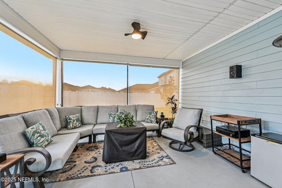 Exterior details and patio area of a home in Cordova Palms, St. Augustine (Image 2).