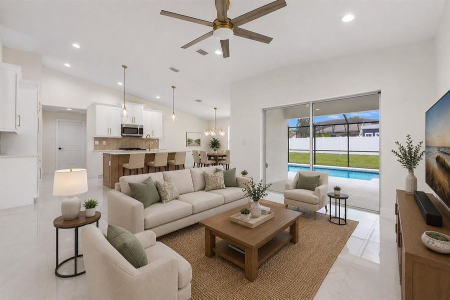 Furnished interior view inside a new home in , Palm Coast (Image 6). Furnished interior view inside a new home in , Palm Coast (Image 6).