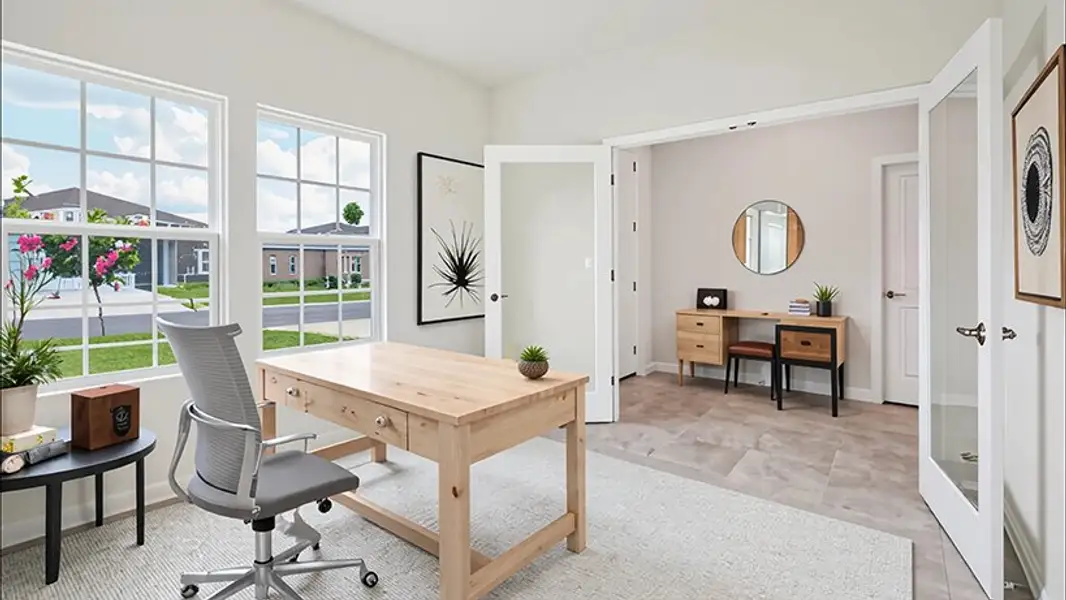 Representative furnished interior of a home built from the Coral by D.R. Horton in Oaks Preserve, Gainesville (Image 6).