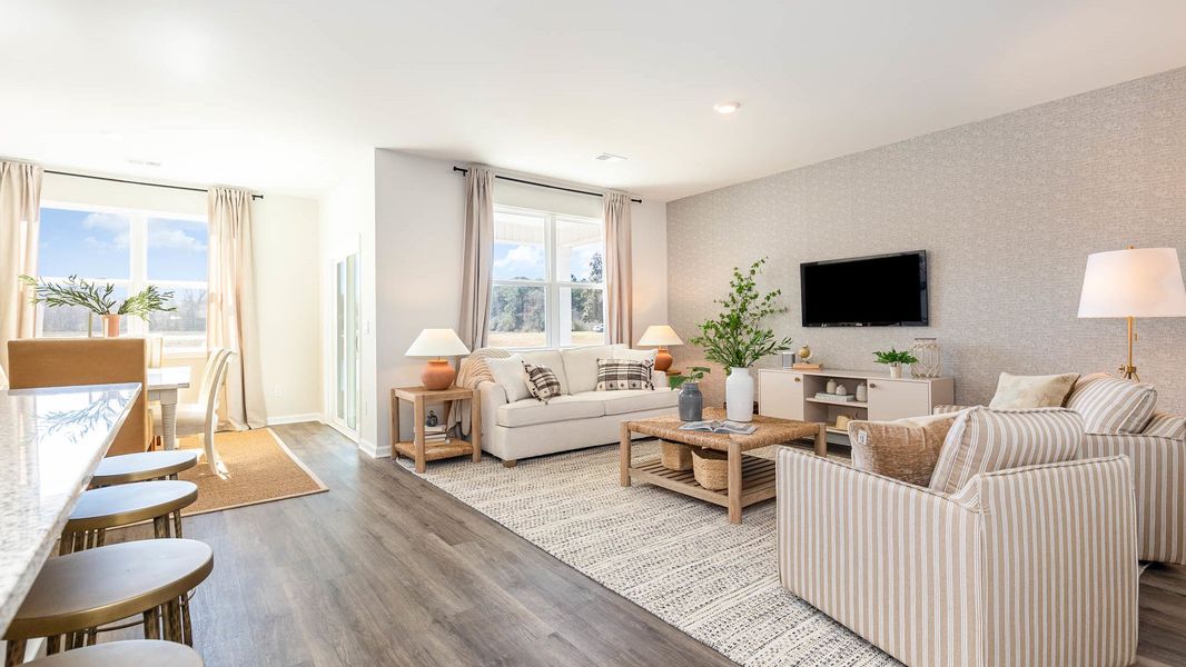 Furnished interior view inside a new home in Winfield Farms, Myrtle Beach (Image 7). Furnished interior view inside a new home in Winfield Farms, Myrtle Beach (Image 7).