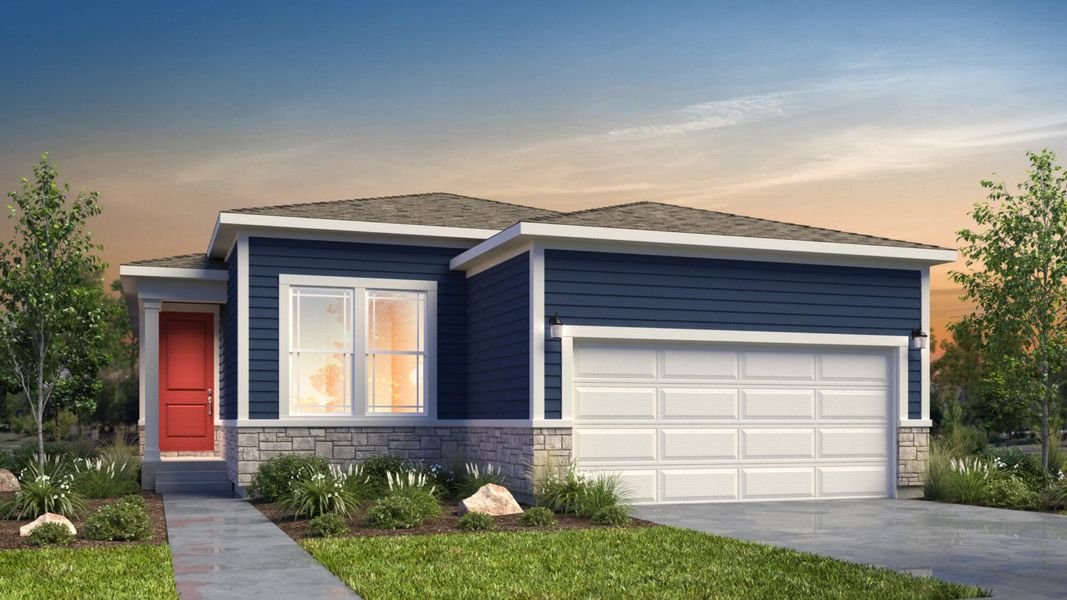 Representative exterior photo of a completed home built from the Fir by View Homes in Aspen Ranch, Fountain, CO (Image 22).