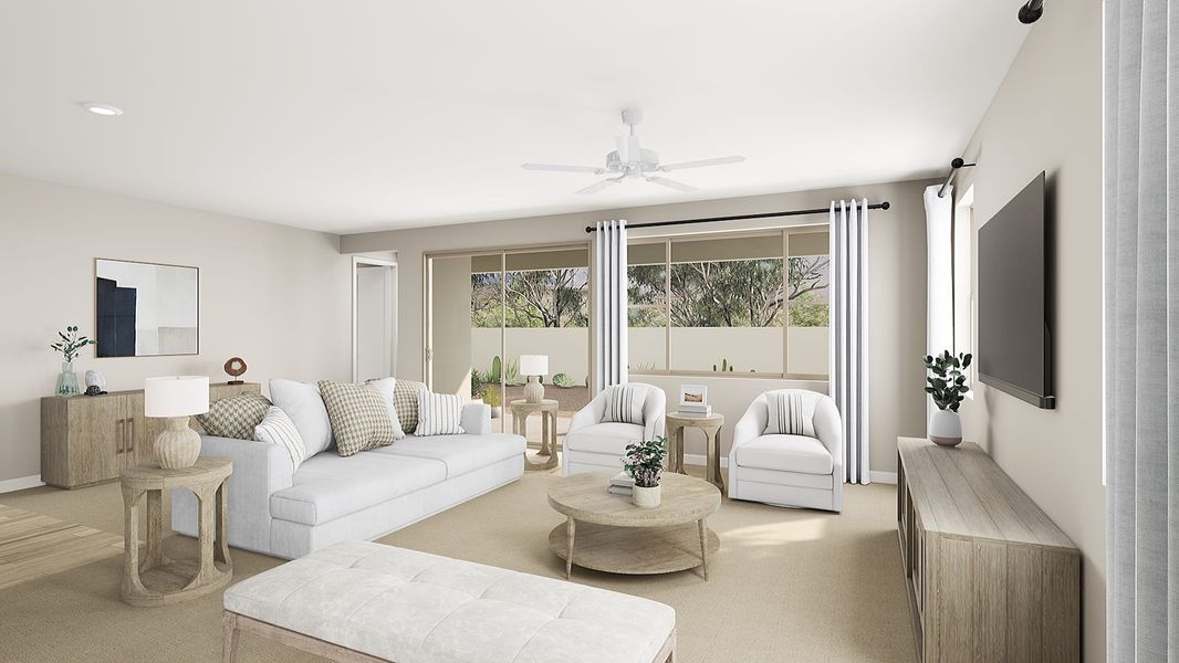 Representative furnished interior of a home built from the Sage Plan 4003 by Tri Pointe Homes in Waterston Central, Gilbert (Image 6). Representative furnished interior of a home built from the Sage Plan 4003 by Tri Pointe Homes in Waterston Central, Gilbert (Image 6).