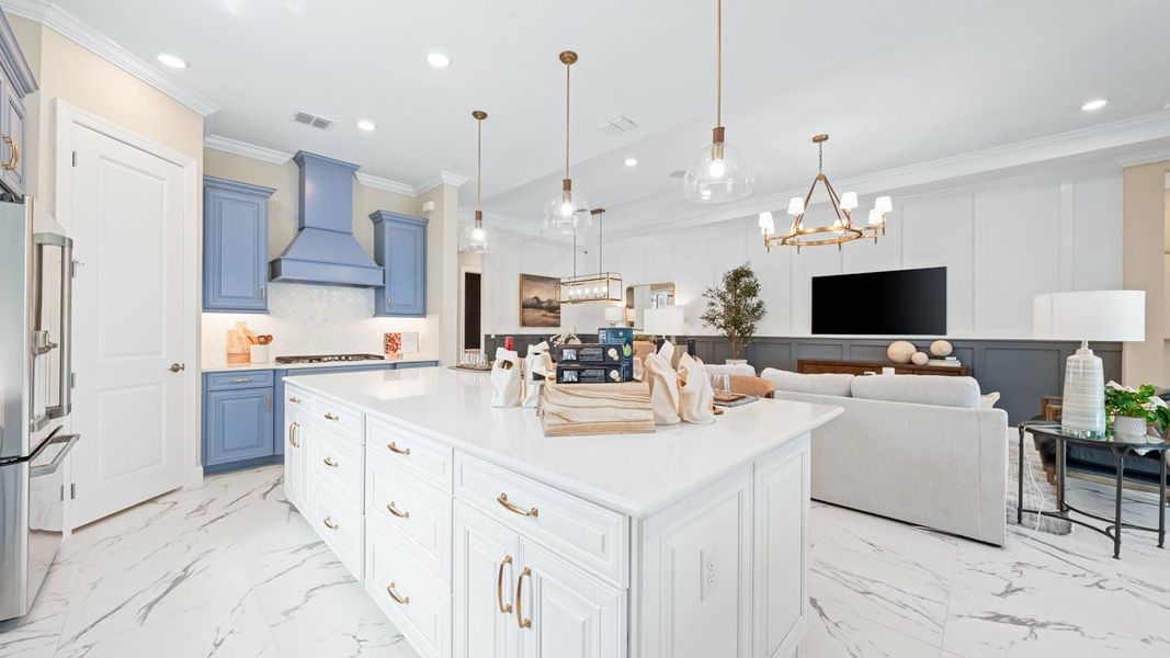 Furnished interior view inside a new home in Esplanade at Kingston, Estero (Image 9).