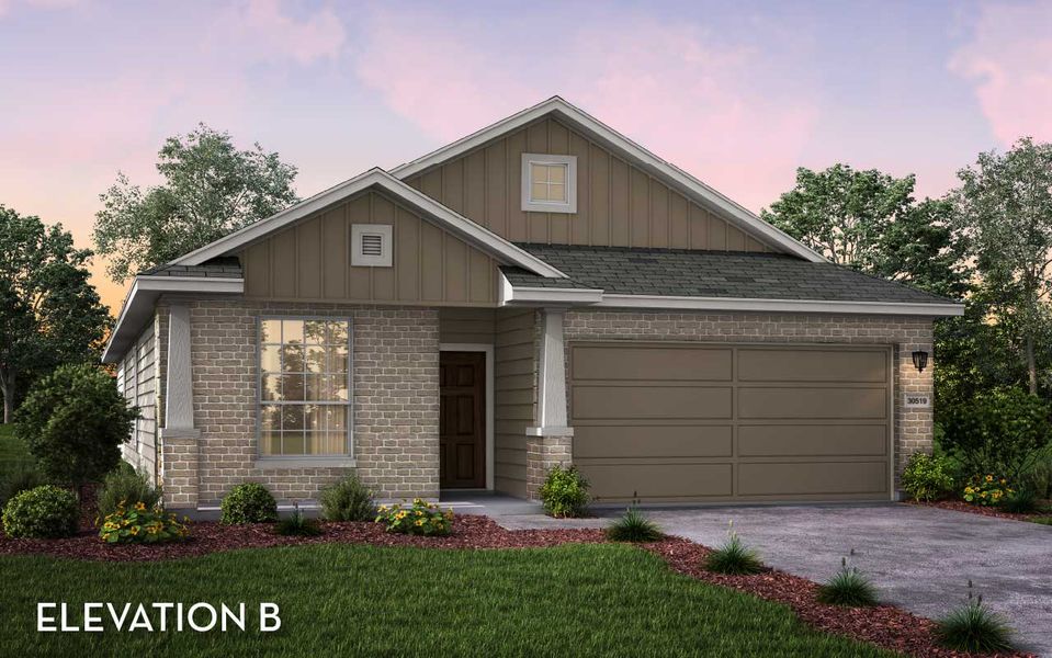 Representative exterior photo of a completed home built from the Sioux by CastleRock Communities in Hughes Landing, Dickinson, TX (Image 2). Representative exterior photo of a completed home built from the Sioux by CastleRock Communities in Hughes Landing, Dickinson, TX (Image 2).