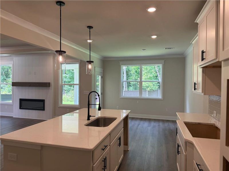 Furnished interior view inside a new home in Rosewood Lake Estates, Hoschton (Image 7).