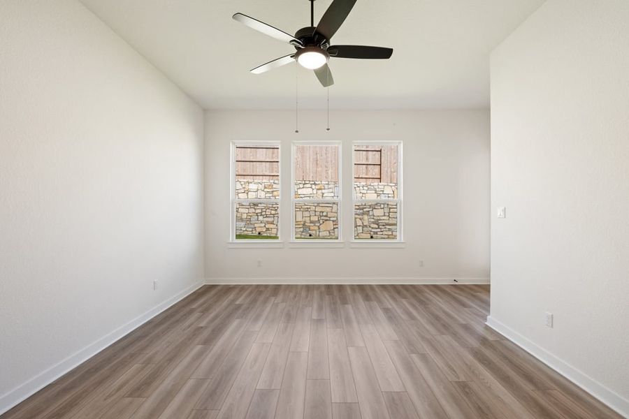 Spacious, unfurnished interior of a new home in Park Collection at Lariat, Liberty Hill (Image 30). Spacious, unfurnished interior of a new home in Park Collection at Lariat, Liberty Hill (Image 30).