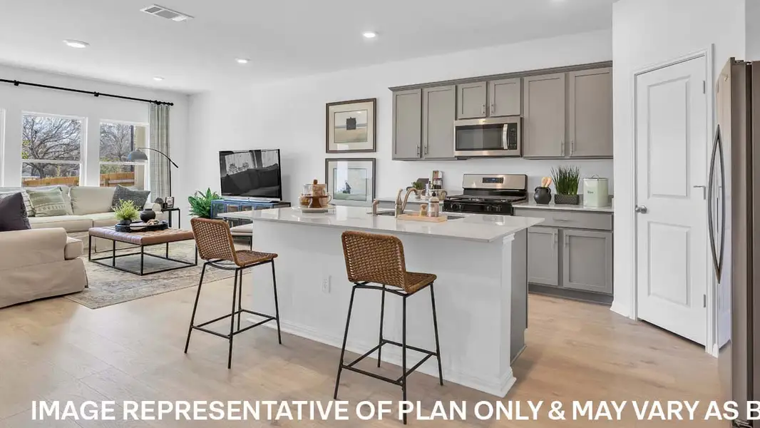 Furnished interior view inside a new home in Trails at Wildhorse, Austin (Image 3).