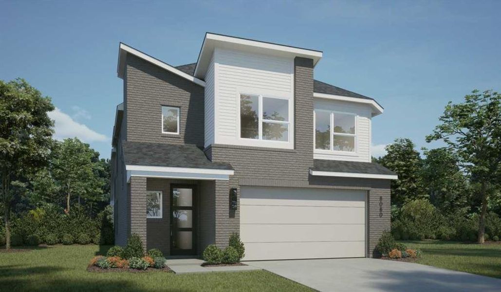 Front exterior of a new home in Heartland, Crandall, TX, highlighting curb appeal (Image 1). Front exterior of a new home in Heartland, Crandall, TX, highlighting curb appeal (Image 1).