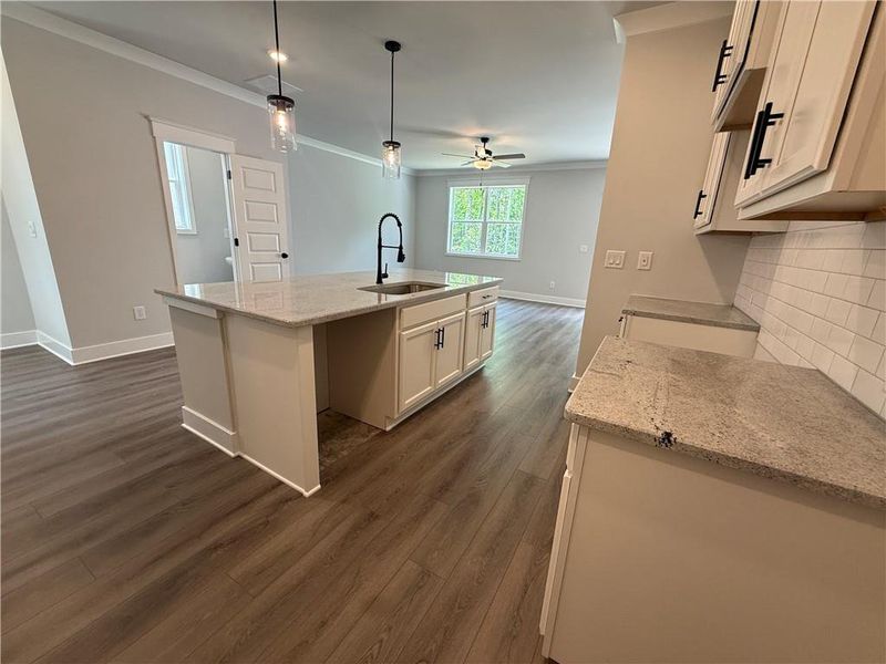 Furnished interior view inside a new home in The Towns at Auburn Station East, Auburn (Image 13).