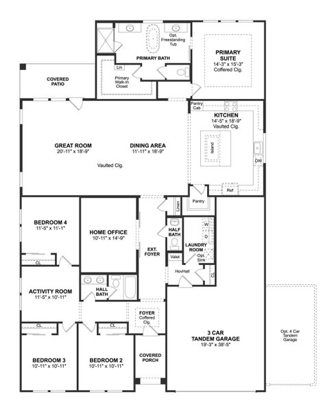 2D floor plan layout for the Frankfurt by K. Hovnanian® Homes in Wellington, Fort Worth, TX (Image 3). 2D floor plan layout for the Frankfurt by K. Hovnanian® Homes in Wellington, Fort Worth, TX (Image 3).