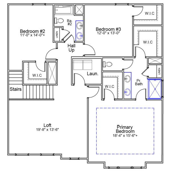 2D floor plan layout of this home in Cambridge Reserve, Angier, NC (Image 3).