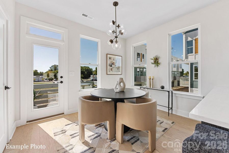 Furnished interior view inside a new home in , Charlotte (Image 8).