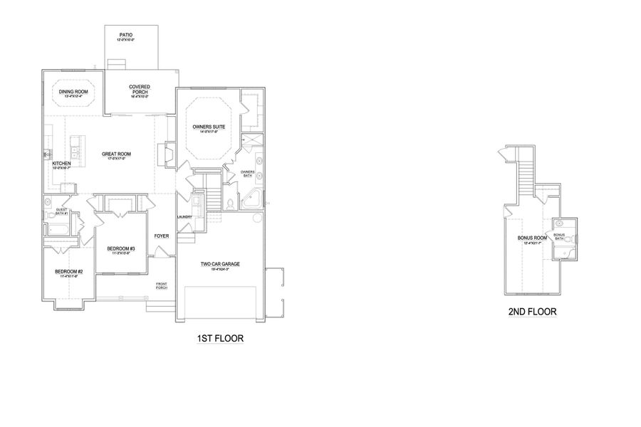 2D floor plan layout of this home in The Sanctuary at Sunset Beach, Sunset Beach, NC (Image 3).