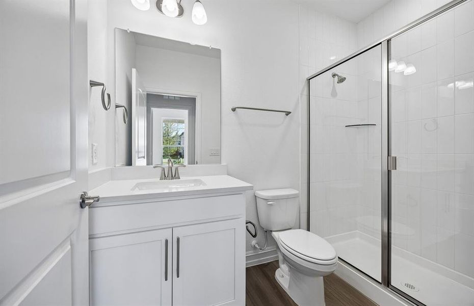 Secondary bathroom on first level
