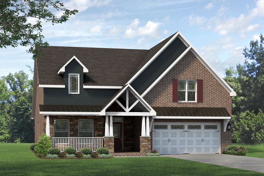 Representative exterior photo of a completed home built from the Ashton by Keystone Homes NC in Weybridge, Burlington, NC (Image 28).