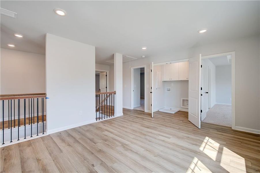Spacious, unfurnished interior of a new home in Cambria at Traditions, Hampton (Image 13). Spacious, unfurnished interior of a new home in Cambria at Traditions, Hampton (Image 13).