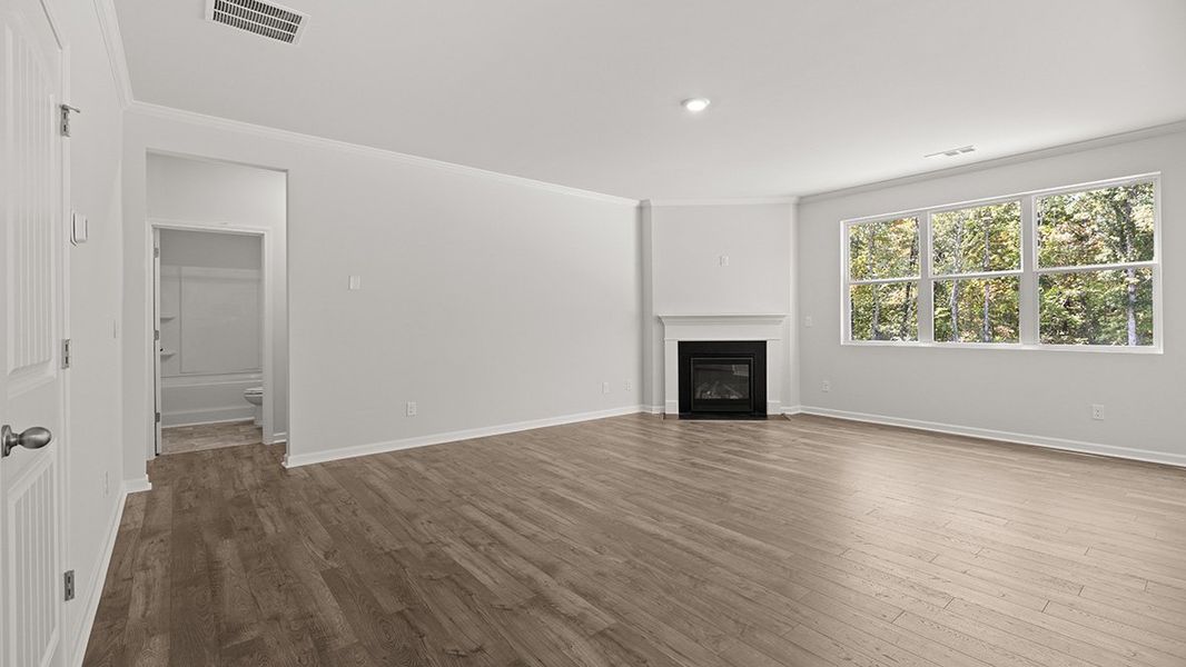 Representative unfurnished interior of a home built from the Halton by D.R. Horton in Parkside at Carter Grove, Cartersville (Image 21). Representative unfurnished interior of a home built from the Halton by D.R. Horton in Parkside at Carter Grove, Cartersville (Image 21).