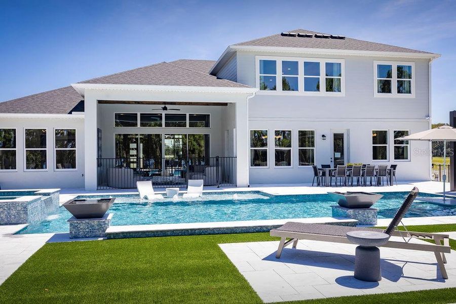 Exterior details and patio area of a home in Solace at Corner Lake, Orlando (Image 27).