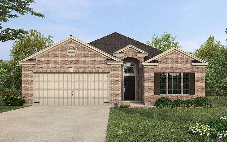 Representative exterior photo of a completed home built from the Grayson by Kendall Homes in Russell Ranch, Bay City, TX (Image 8). Representative exterior photo of a completed home built from the Grayson by Kendall Homes in Russell Ranch, Bay City, TX (Image 8).