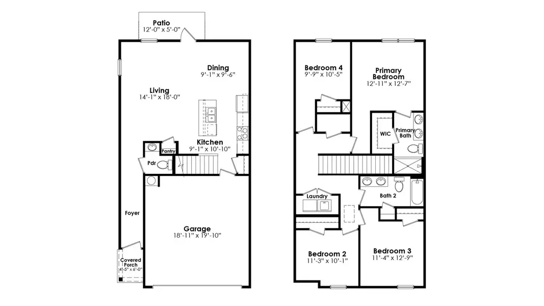2D floor plan layout of this home in Chateau Nemours, Port Saint Joe, FL (Image 5).