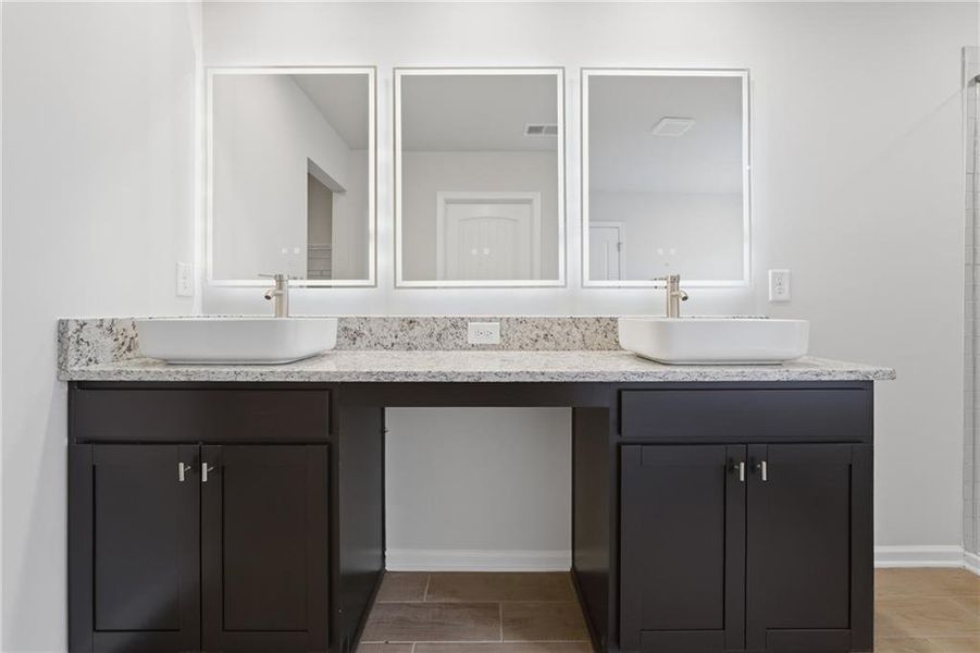 Furnished interior view inside a new home in Concord Oaks, Powder Springs (Image 8). Furnished interior view inside a new home in Concord Oaks, Powder Springs (Image 8).