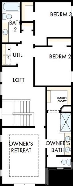 2D floor plan layout of this home in NoVi Chatham Park - The Mews Collection, Pittsboro, NC (Image 3). 2D floor plan layout of this home in NoVi Chatham Park - The Mews Collection, Pittsboro, NC (Image 3).