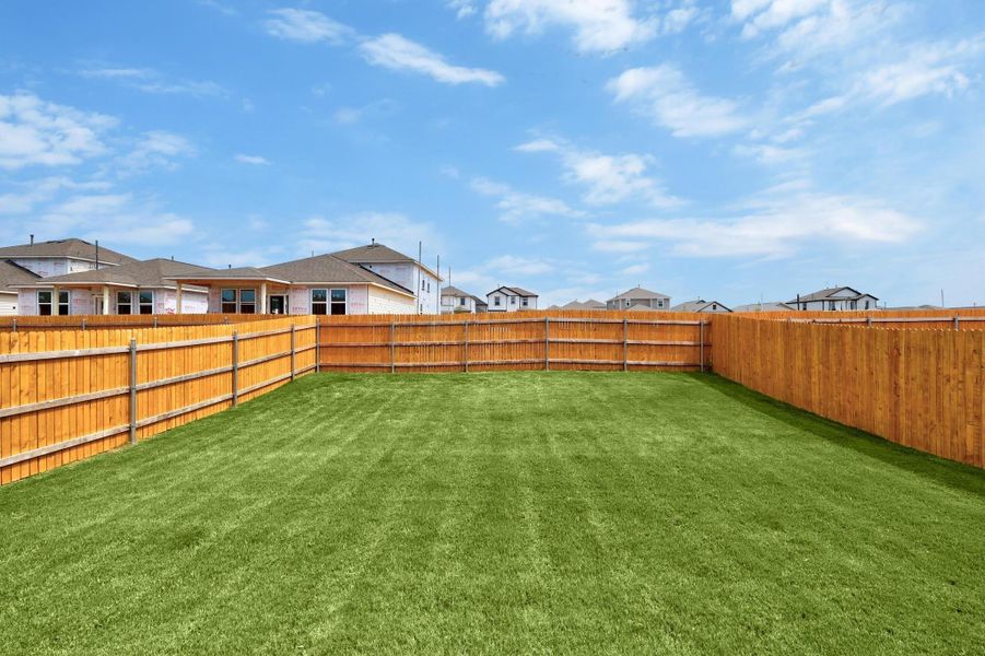 Exterior details and patio area of a home in Trinity Ranch, Elgin (Image 22). Exterior details and patio area of a home in Trinity Ranch, Elgin (Image 22).