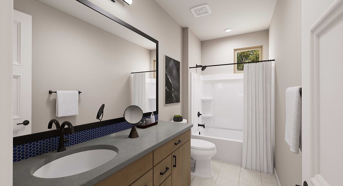 Representative furnished interior of a home built from the Mahogany Plan 40-8 by Tri Pointe Homes in Waterston Central, Gilbert (Image 8).