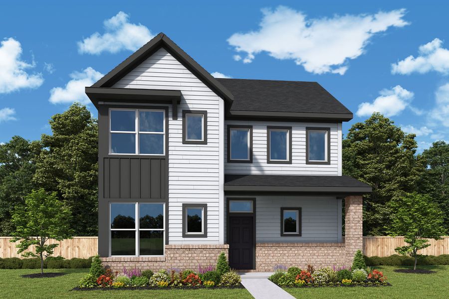 Representative exterior photo of a completed home built from the The Melford by David Weekley Homes in Elyson 40', Katy, TX (Image 13). Representative exterior photo of a completed home built from the The Melford by David Weekley Homes in Elyson 40', Katy, TX (Image 13).