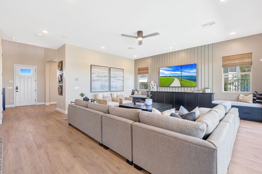 Representative furnished interior of a home built from the Mahogany by Mattamy Homes in Landmarke, Queen Creek (Image 30).