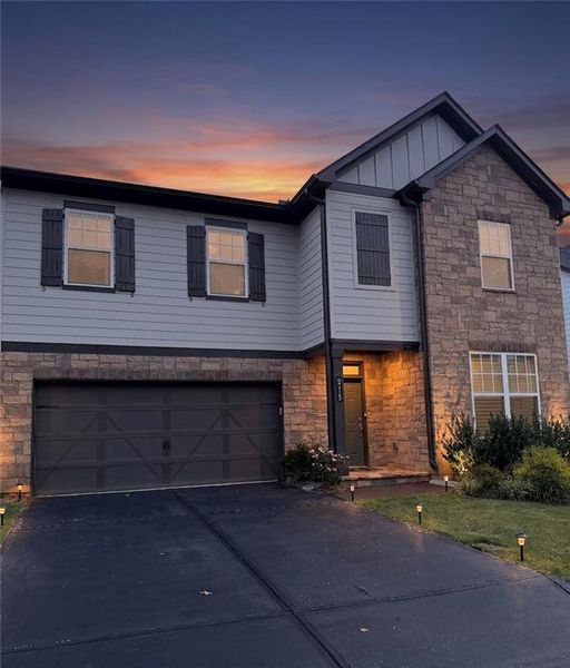 Front exterior of a new home in Creekside, Dawsonville, GA, highlighting curb appeal (Image 26).