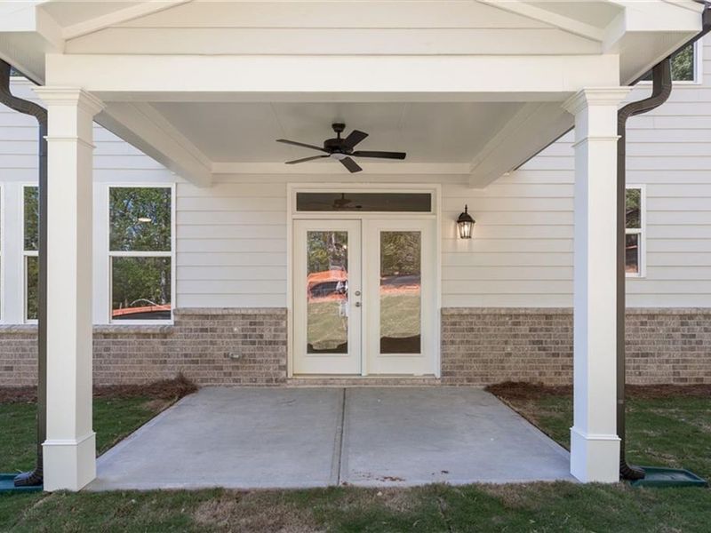 Exterior details and patio area of a home in Melody Lakeside Estates, Buford (Image 3).