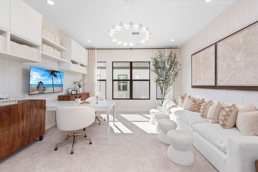 Representative furnished interior of a home built from the Carlyle by GL Homes in Valencia Parc at Riverland, Port St. Lucie (Image 8).