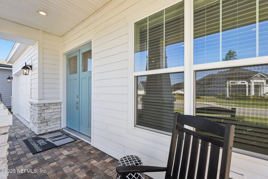 Exterior details and patio area of a home in Courtney Chase, St. Augustine (Image 3). Exterior details and patio area of a home in Courtney Chase, St. Augustine (Image 3).