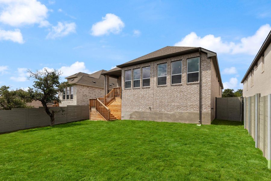 Rear of Home and Private Backyard