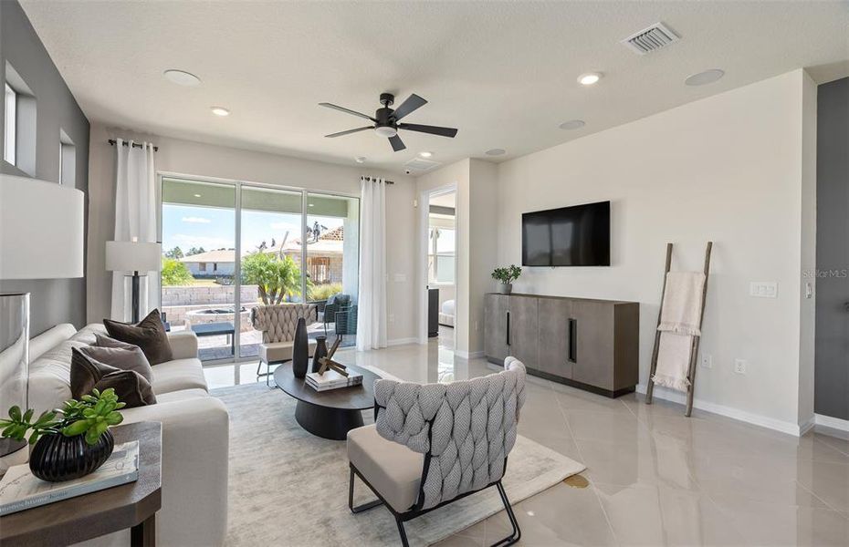 Furnished interior view inside a new home in Del Webb at Viera, Melbourne (Image 4).